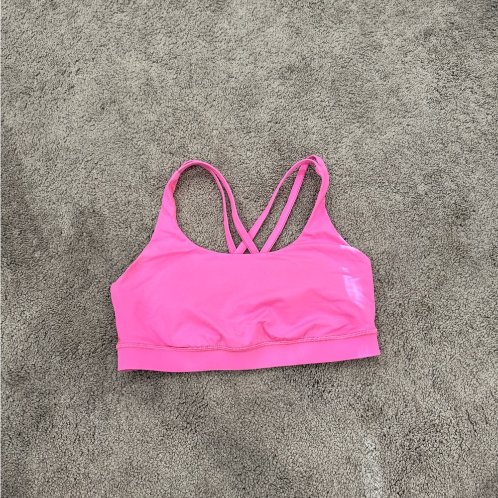 Pink lululemon energy bra